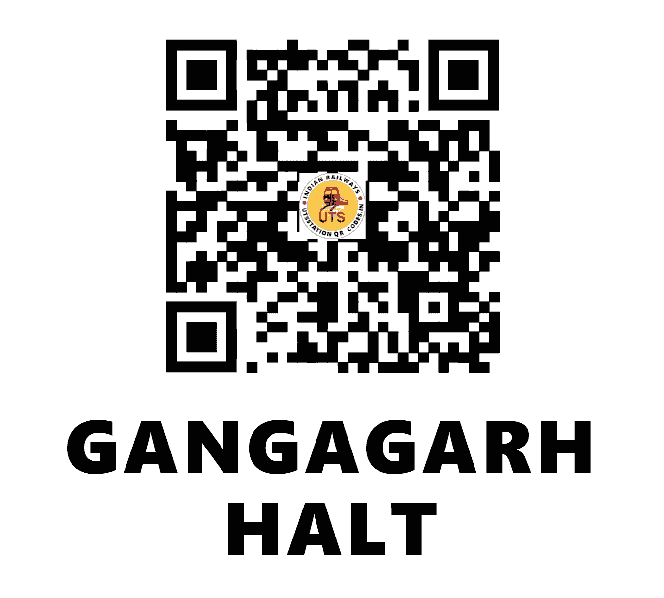 UTS QR Code for GANGAGARH HALT - GGG - NE (UTTAR PRADESH)